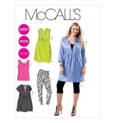 6364 LOOSE TUNIC, DRESS, LEGGING LENGTHS, TANK PATTERN 18W-32W